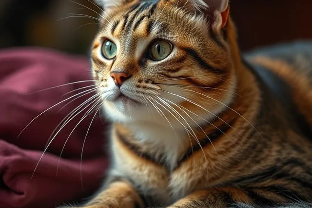 A healthy cat enjoying nutritious food in a clean bowl.