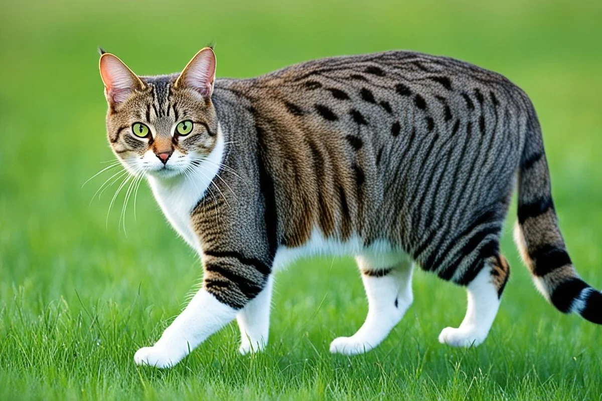 Cat showing signs of health monitoring and care.