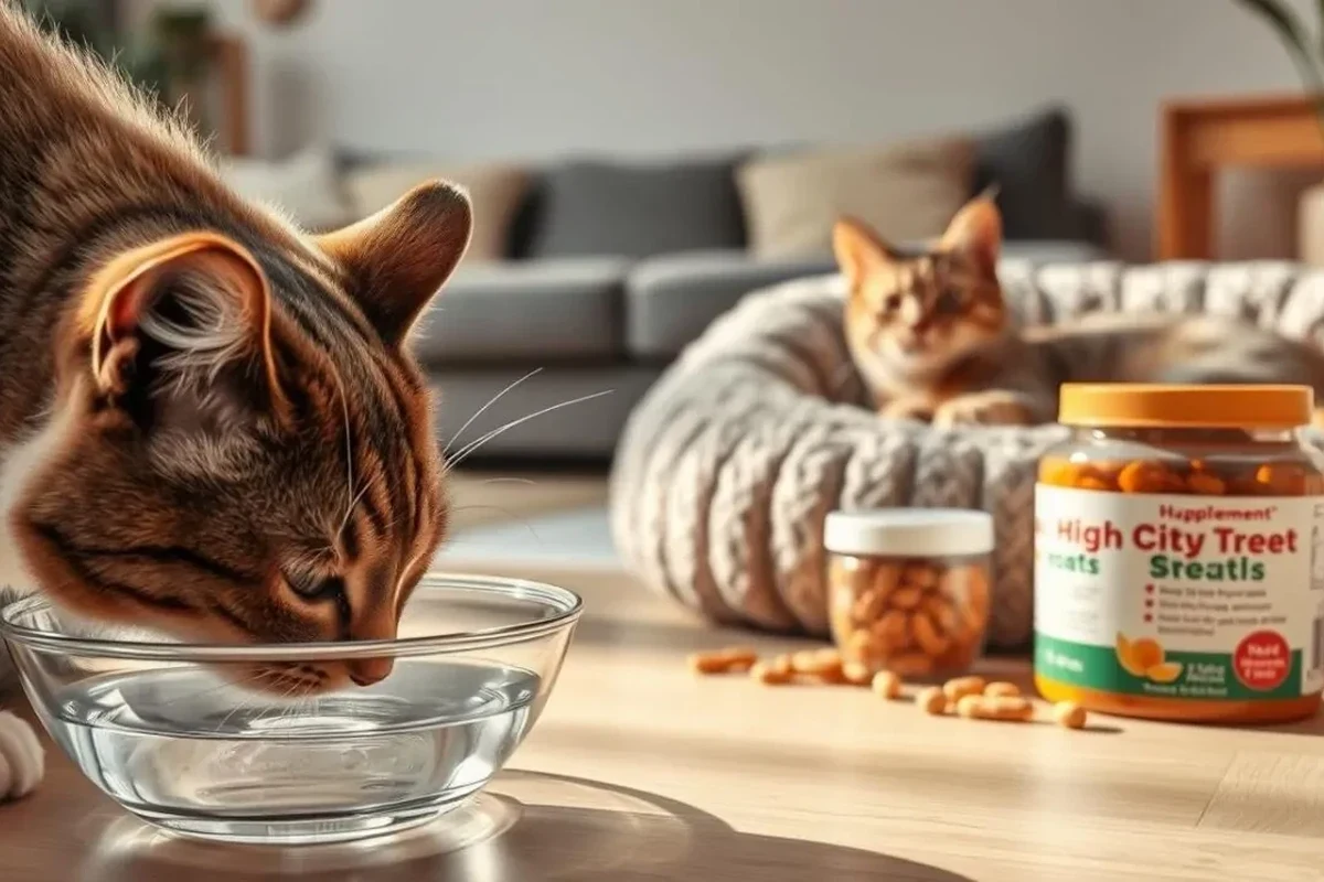 Informational image about cat diarrhea and care tips