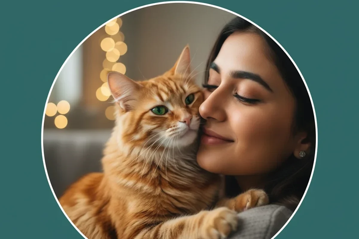 Cat bringing a toy to its owner, showing affection.