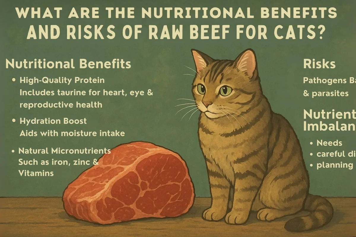 A cat enjoying a bowl of beef, highlighting its nutritional benefits.